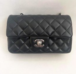 Chanel Classic mini 8 in black lamb leather SHW