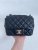 Chanel Classic Timeless Mini Square 7” in Black Lambskin Leather/Gold Brushed HW