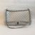 Chanel Single Flap Bag Silver Calf Leather