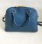 Prada Alma Leather Handbag in Blue Cobolt
