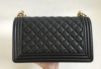 Chanel Boy 10 Black Caviar GHW