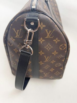 Louis Vuitton KeepAll 45 Bandolier in Black Monogram Canvas
