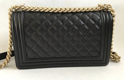 Chanel Boy 10 Black Caviar GHW