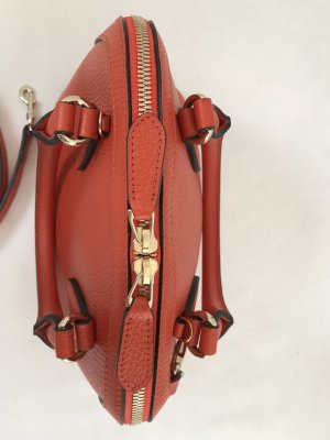 Gucci mini handbag in red-orange leather