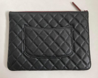 Chanel Classic Medium Clutch in Black Caviar