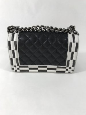 Chanel Boy Small 8 in Black and White Calf Leather