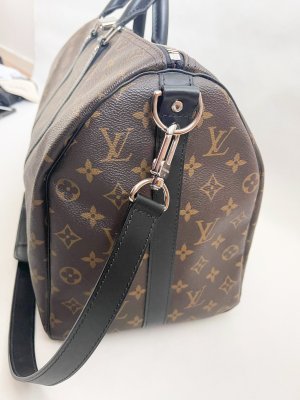Louis Vuitton KeepAll 45 Bandolier in Black Monogram Canvas