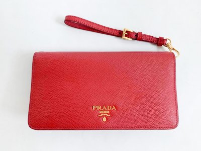 Prada Classic Logo WOC Saffiano Leather