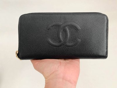 Chanel Zippy Wallet Black Caviar