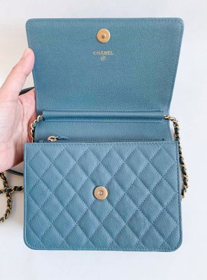 Chanel Crossbody Blue Caviar GHW