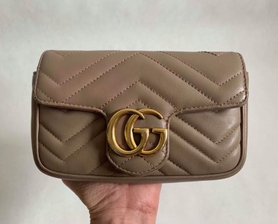 Gucci GG Marmont Mini Beige Leather