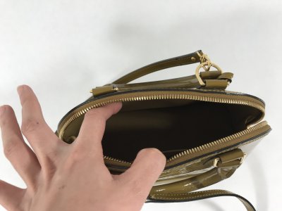 Louis Vuitton Alma BB Green Patent Leather