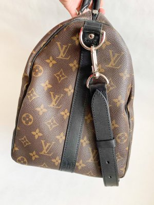 Louis Vuitton KeepAll 45 in black monogram canvas