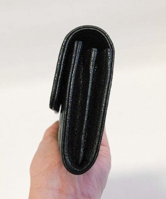 Chanel Boy Flap Wallet Black Caviar SHW