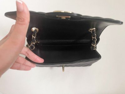 Chanel Classic 8 Black Lamb Leather GHW