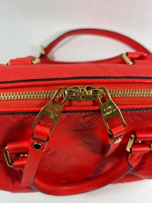 Louis Vuitton Speedy 30 Bandolier Red Empriente