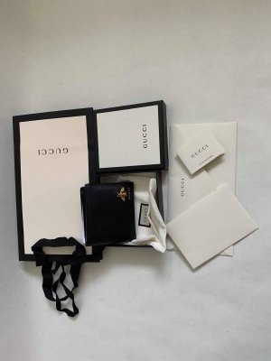 Gucci Animalier Black leather wallet