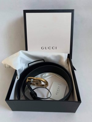 Gucci GG Black Belt Medium Size 85 cm