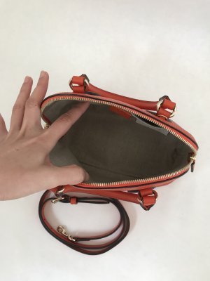Gucci mini handbag in red-orange leather