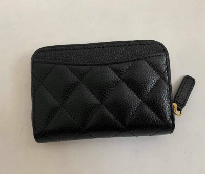 Chanel Zippy Coin Purse Black Caviar