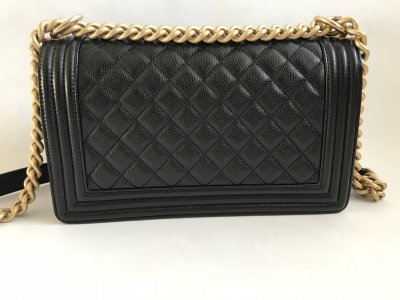 Chanel Boy 10 Black Caviar GHW
