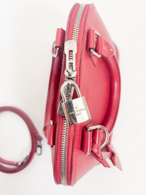 Louis Vuitton Alma BB in Red Framboise Epi leather