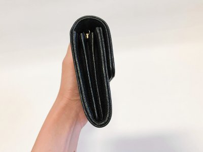 Chanel Boy Flap Wallet Black Caviar SHW