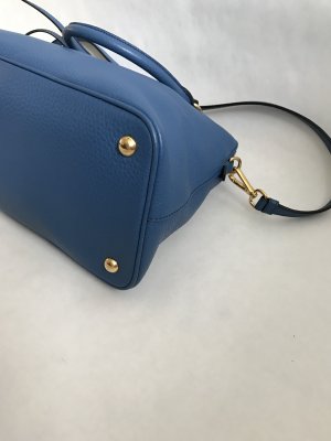 Prada Alma Leather Handbag in Blue Cobolt
