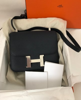 Hermes Constance 24 Epsom Blue Indigo