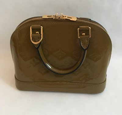 Louis Vuitton Alma BB Green Patent Leather
