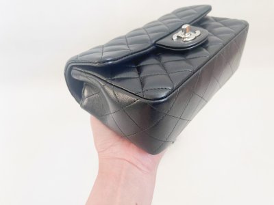 Chanel Classic mini 8 in black lamb leather SHW