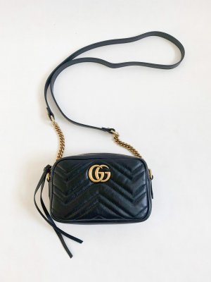 Gucci Marmont Supermini in Black Leather