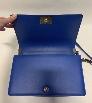 Chanel Boy 11 in Blue Calf Leather