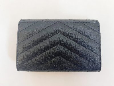 Saint Laurent Small Wallet in Black Grain Leather