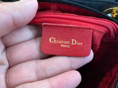 Lady Dior Cloth Handbag