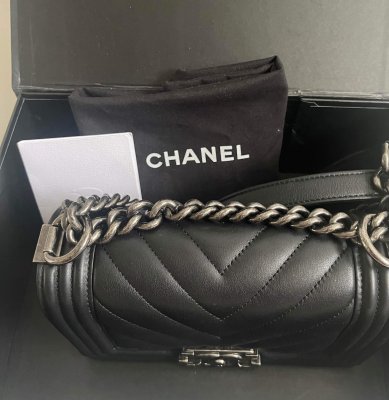 Chanel Boy Black Lamb Leather