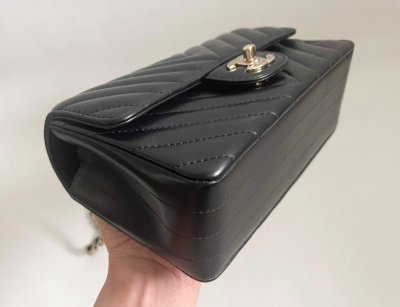 Chanel Classic 8 Black Lamb Leather GHW