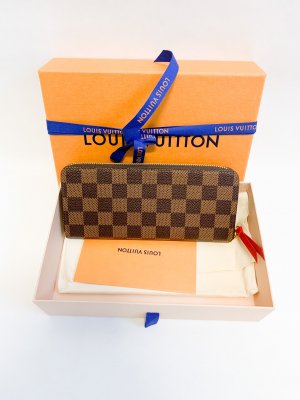 Louis Vuitton Clemence Wallet Fushia Damier Canvas