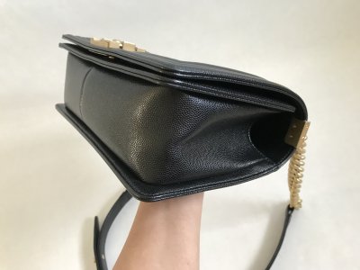 Chanel Boy 10 Black Caviar GHW