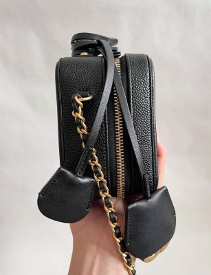 Chanel CC Filigree Vanity Bag in Black Caviar