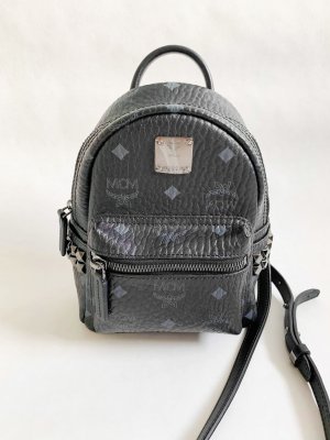 MCM Mini Backpack Black Leather