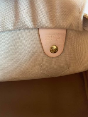 Louis Vuitton Speedy 30 Bandoliere Azur Damier Canvas