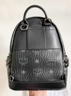 MCM Mini Backpack Black Leather