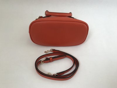 Gucci mini handbag in red-orange leather