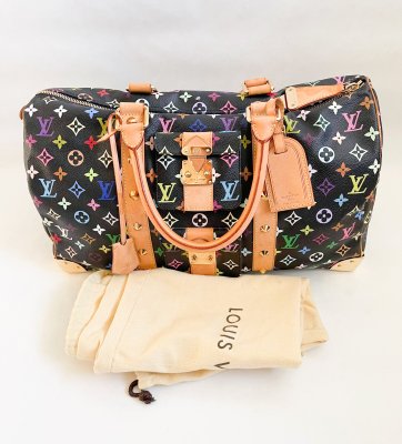 Louis Vuitton KeepAll 45 in Black Multicolor