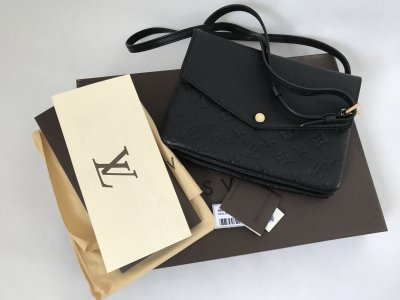 Louis Vuitton Twice Black Monogram Empriente Leather