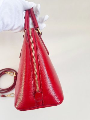 Prada Red Saffiano Leather Alma 25