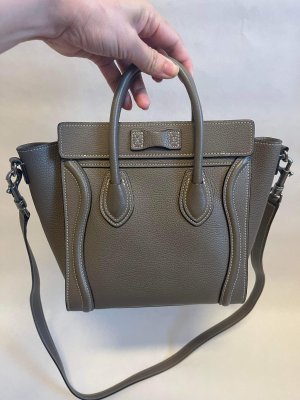 Celine Nano Luggage in Beige Calf Leather