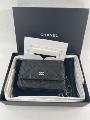 Chanel WOC Black Caviar SHW
