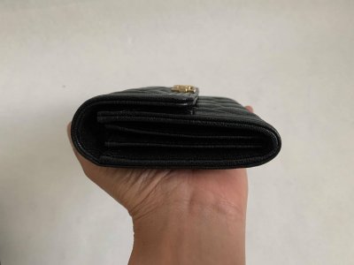 Chanel Boy Flap Wallet in Black Caviar